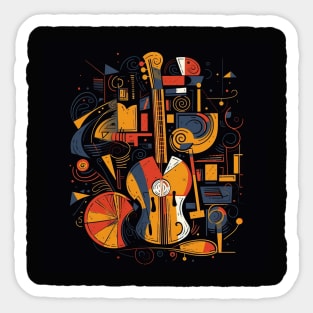 Abstract music instruments Sticker